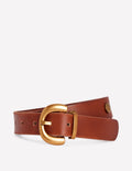Stud Buckle Belt-Tan