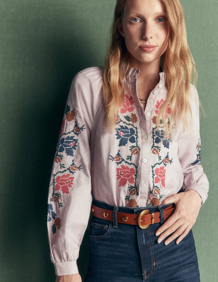 Stud Buckle Belt-Tan