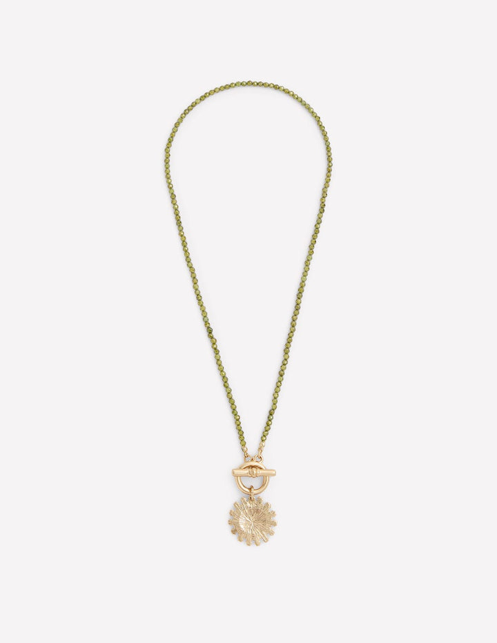 Bead Metal Necklace-Green