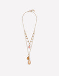Jewel Tear Drop Necklace-Multi