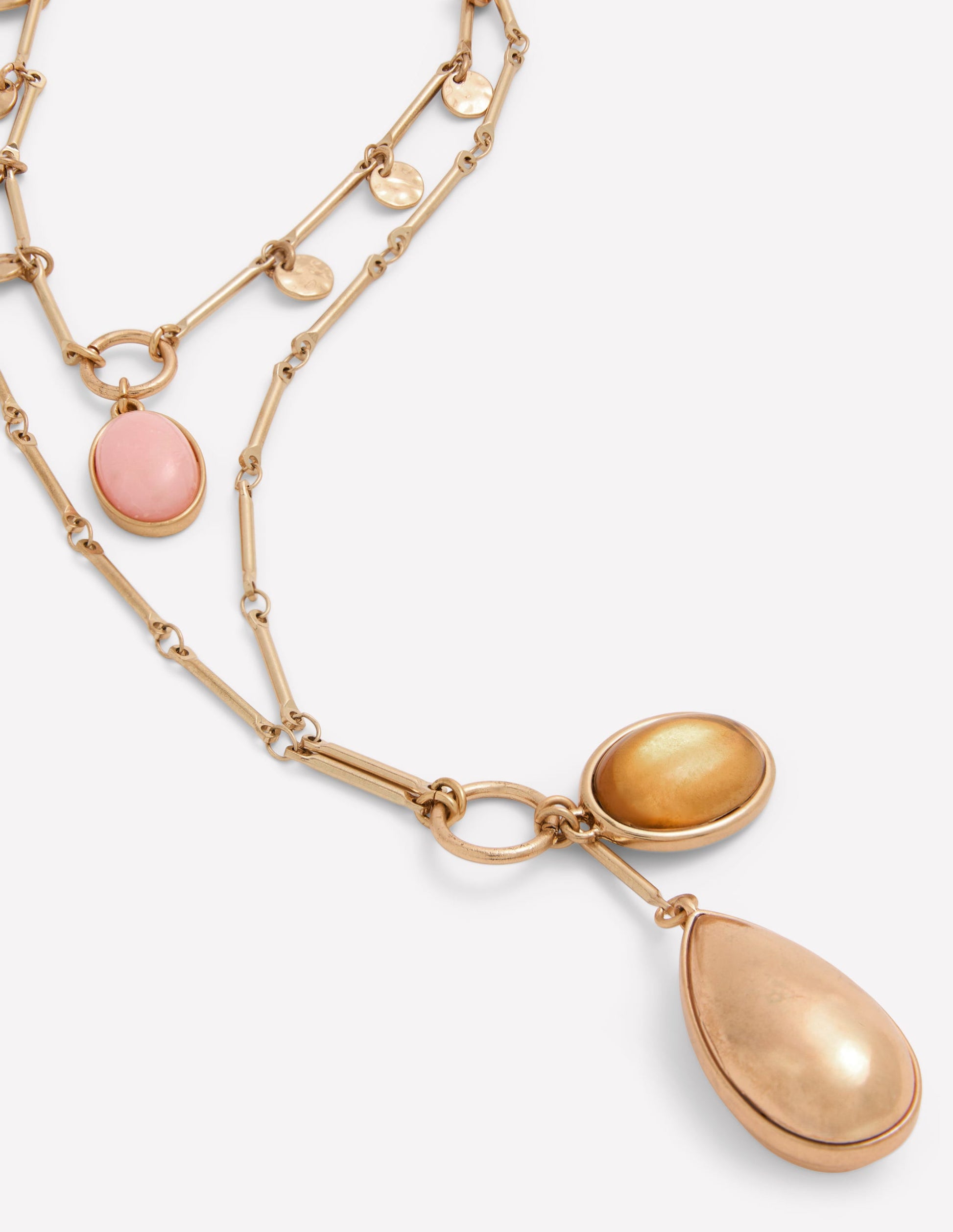 Jewel Tear Drop Necklace-Multi-3