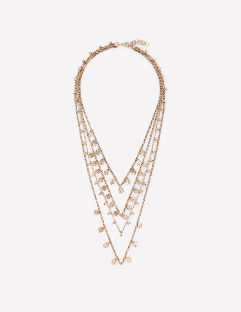 Metal Layering Necklace-Gold - Image 2