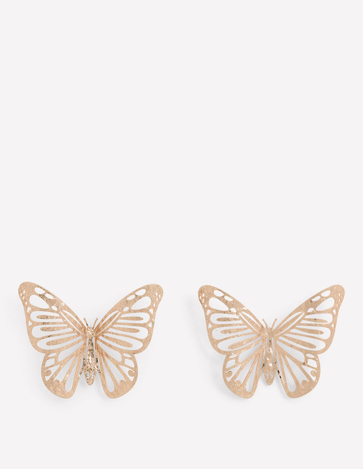 Statement Hammered Studs-Butterfly