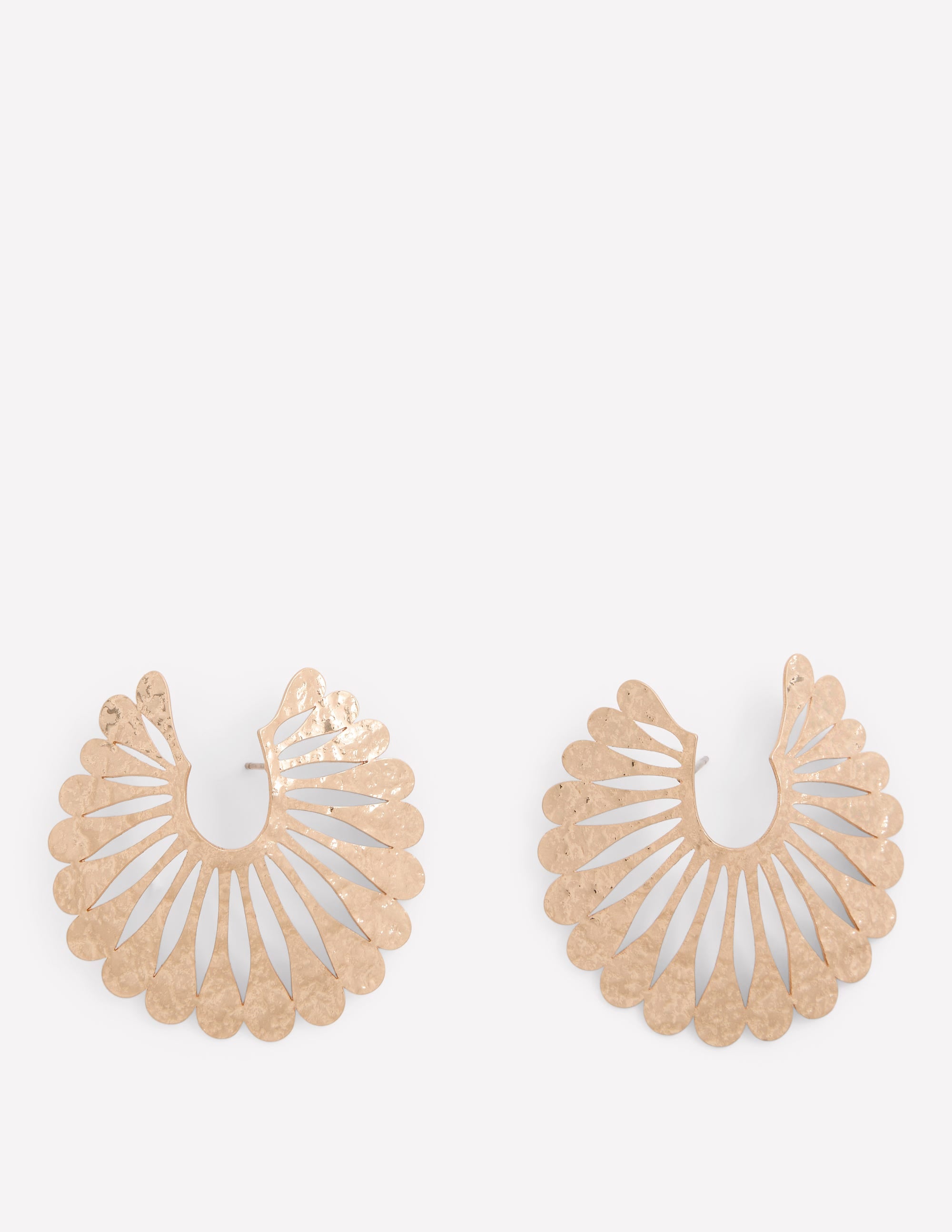 Statement Hammered Studs-Hoop - Image 2