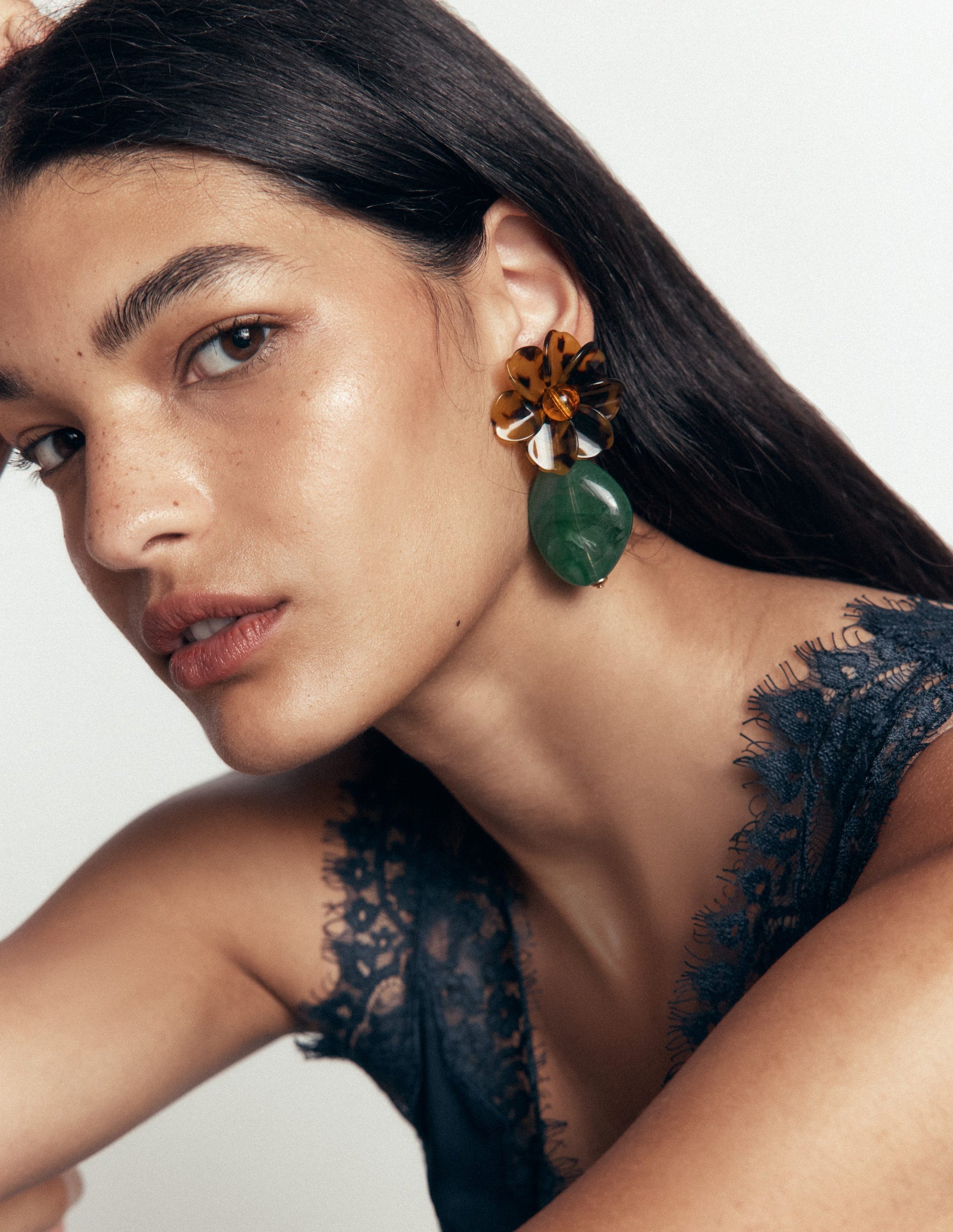 Resin Flower Earrings-Flower-2