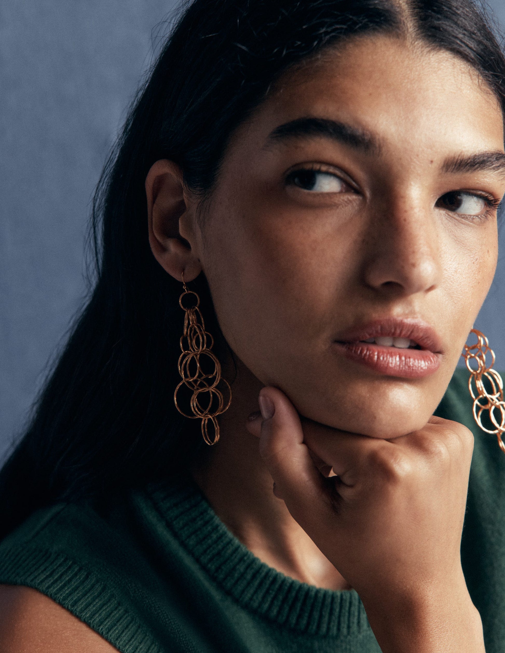 Ring Mega Earrings-Gold-3