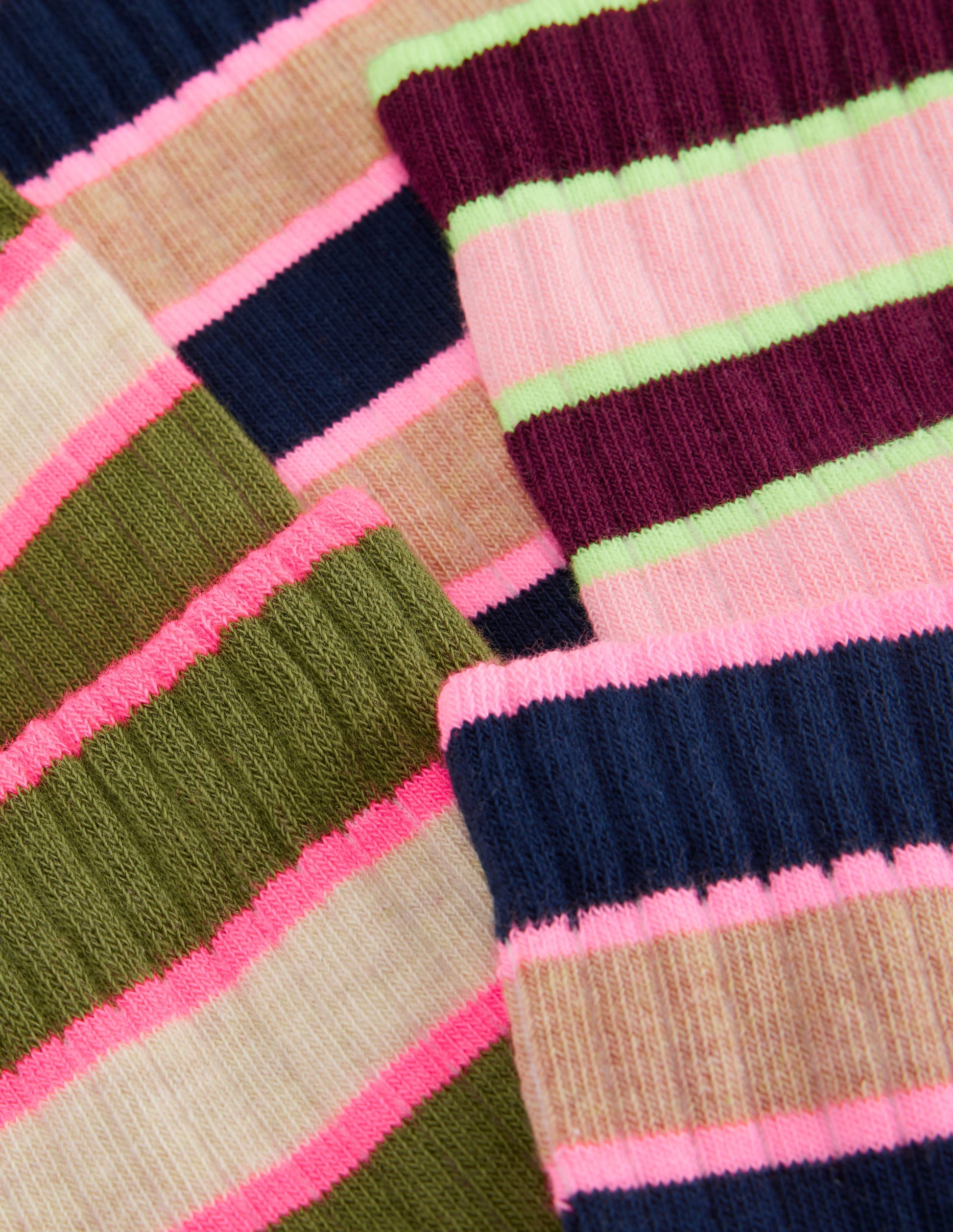 Neon Pop Stripe Socks 3-pack-Neon Stripe-3