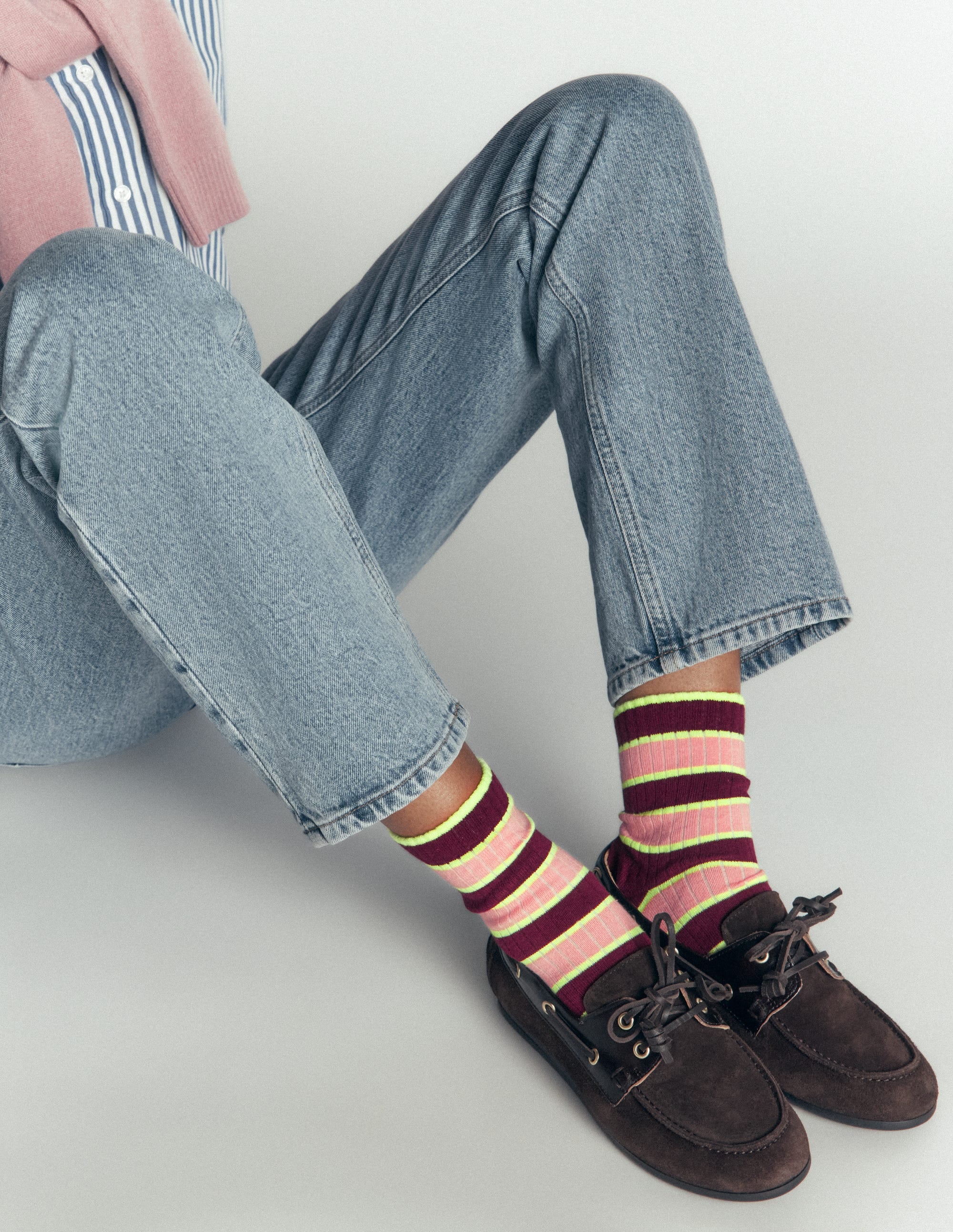 Neon Pop Stripe Socks 3-pack-Neon Stripe - Image 2