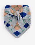 Cashmere Neckerchief-Grey Argyle