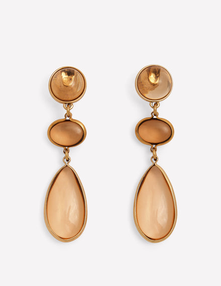Jewel Tear Earrings-Topaz