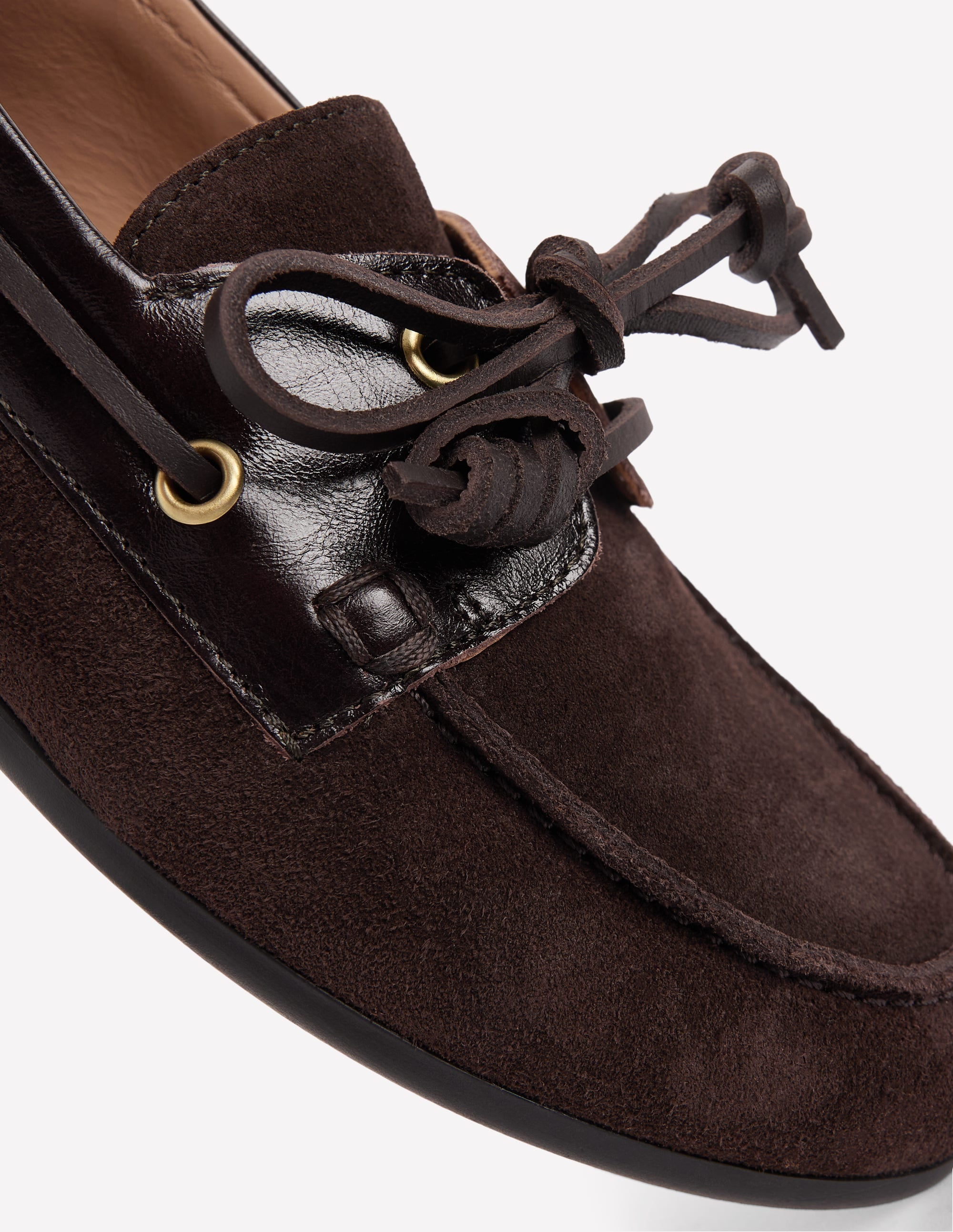 Lace-Up Boat Shoes-Bitter Chocolate - Image 4