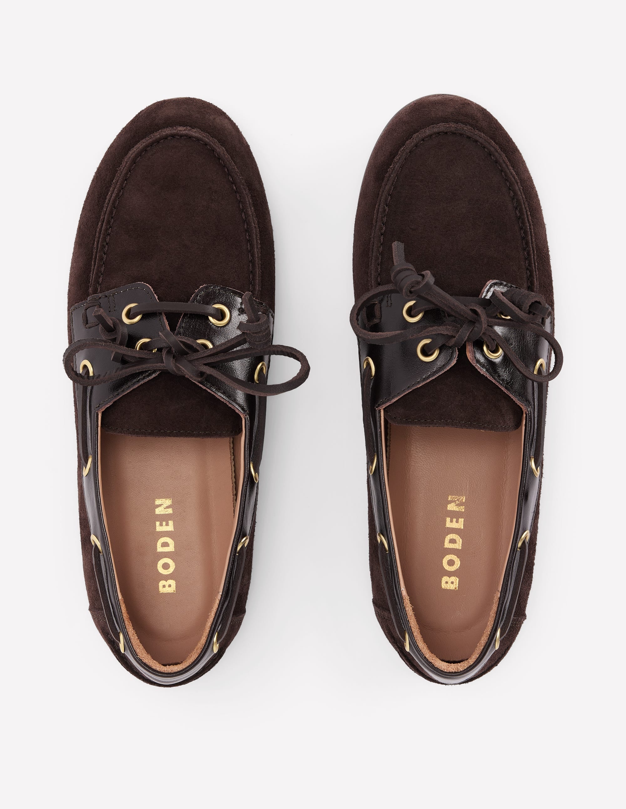 Lace-Up Boat Shoes-Bitter Chocolate - Image 5