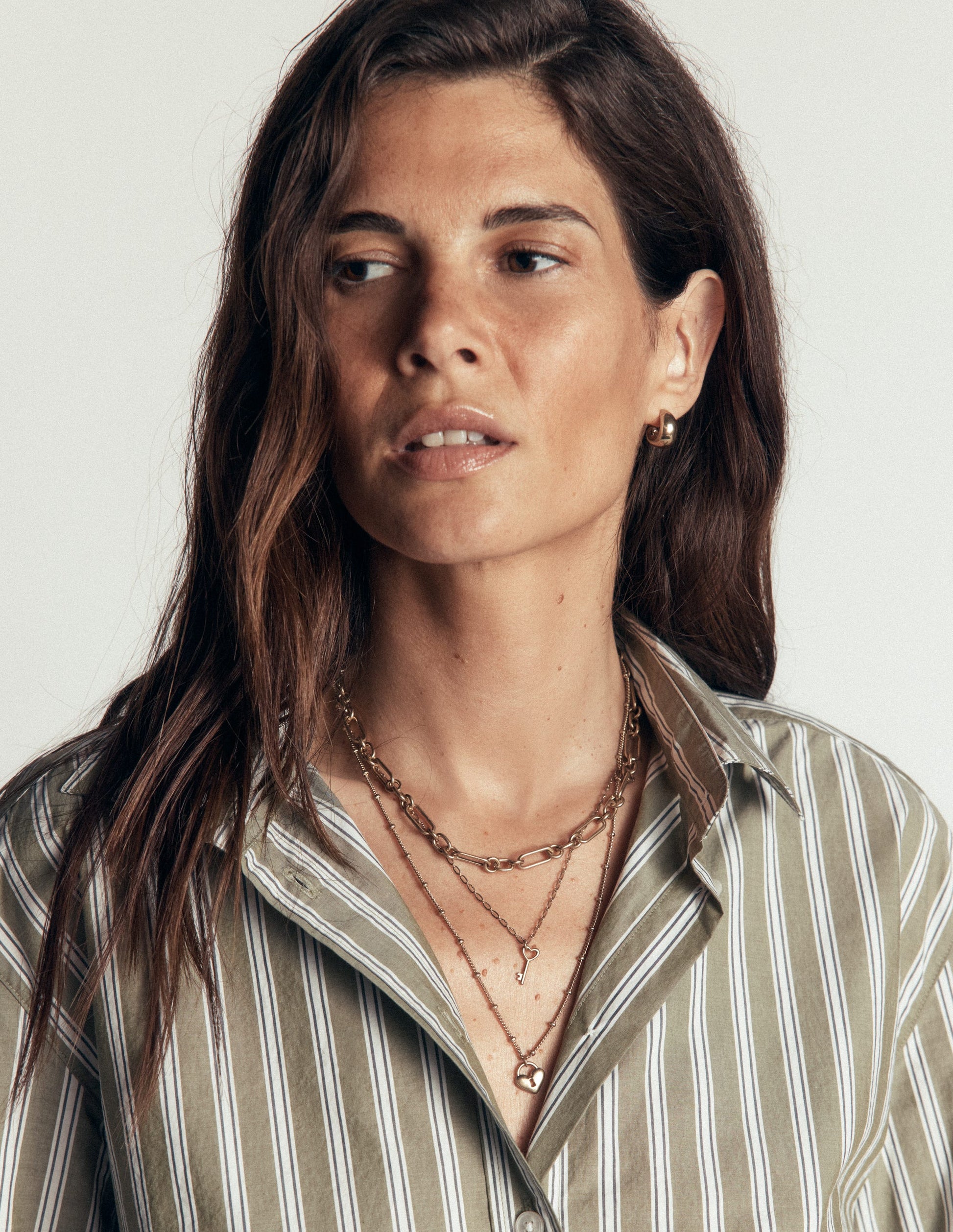 Love Lock Layer Necklace-Gold-1