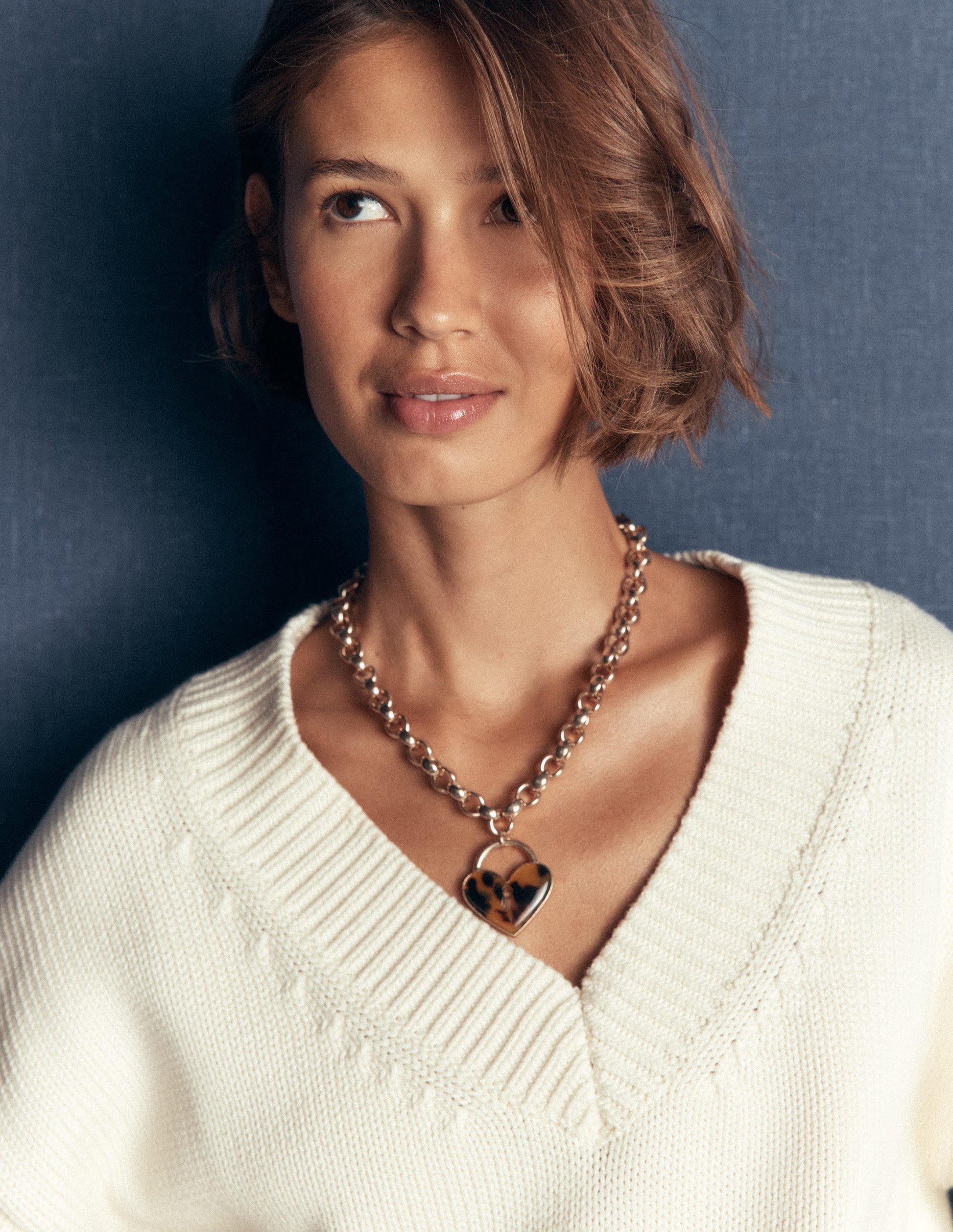 Chunky Love Lock Necklace-Tort-2