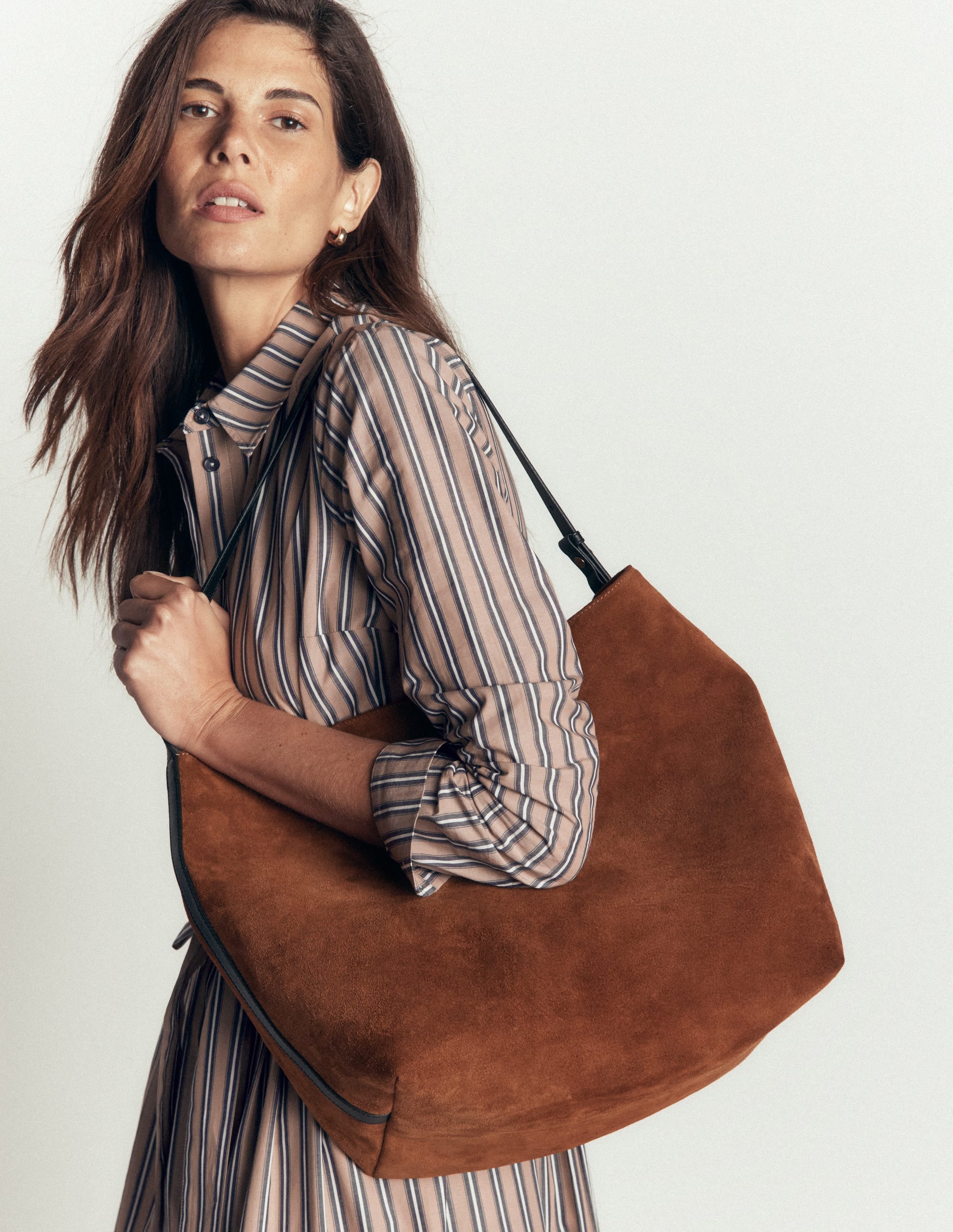 Allegra Medium Slouchy Tote-Tan - Image 1