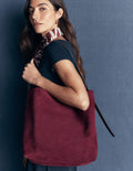 Allegra Medium Slouchy Tote-Burgundy