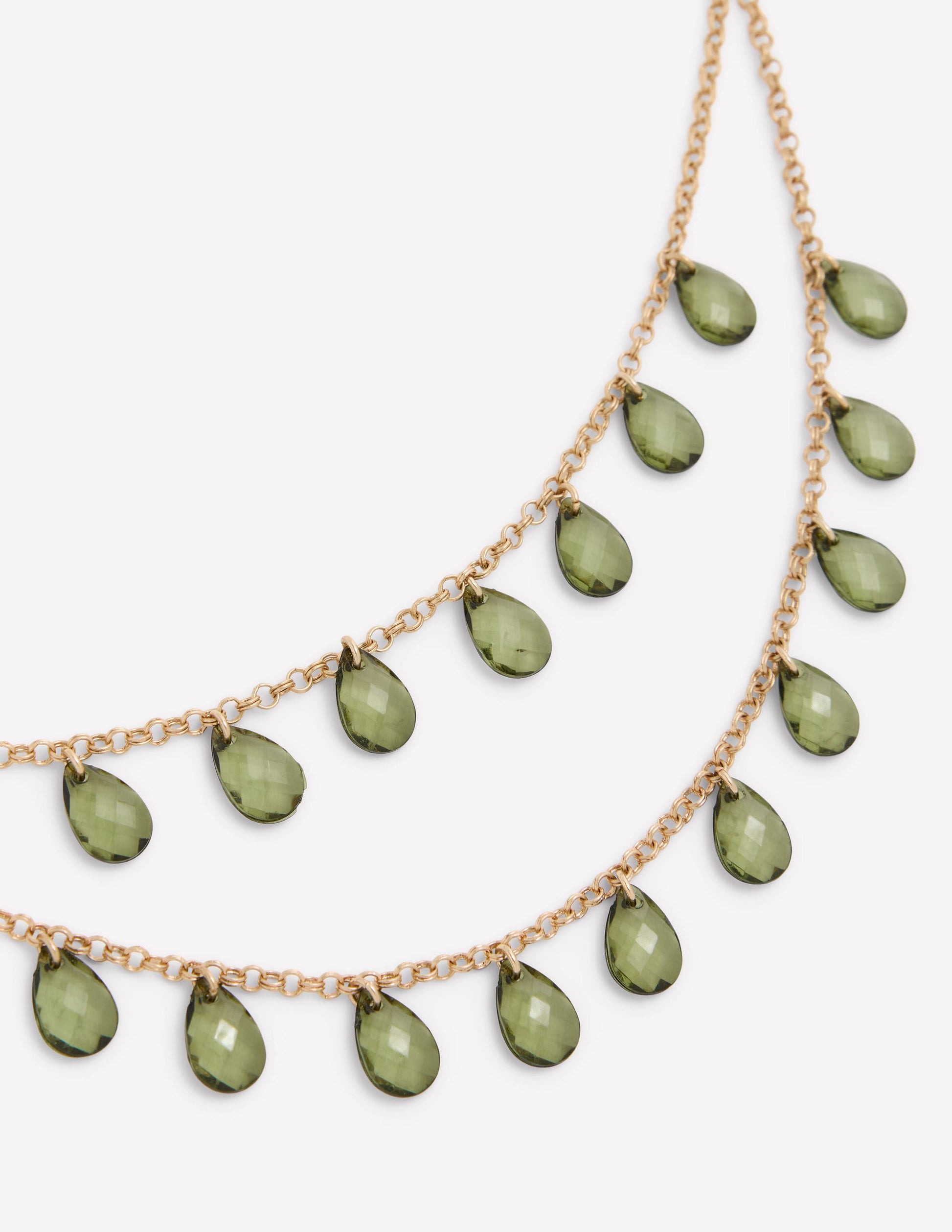 Multi Tear Necklace-Green-3