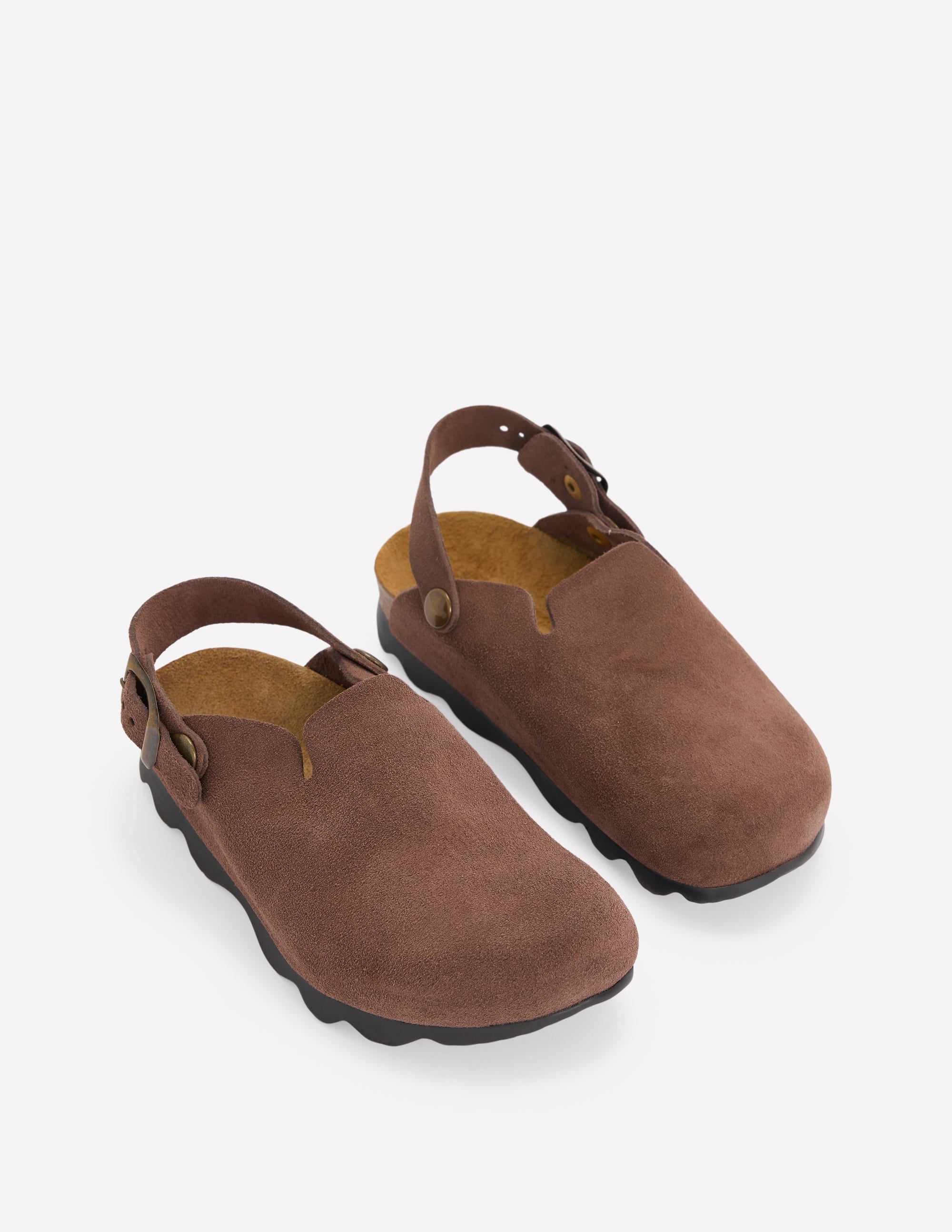 Suede Clogs-Raw Umber - Image 2