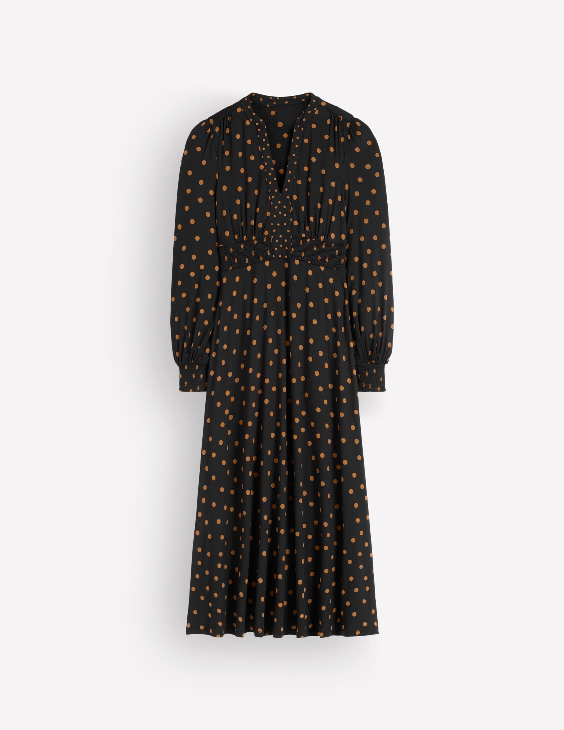 Georgia Jersey Midi Dress-Black, Boden Spot-5