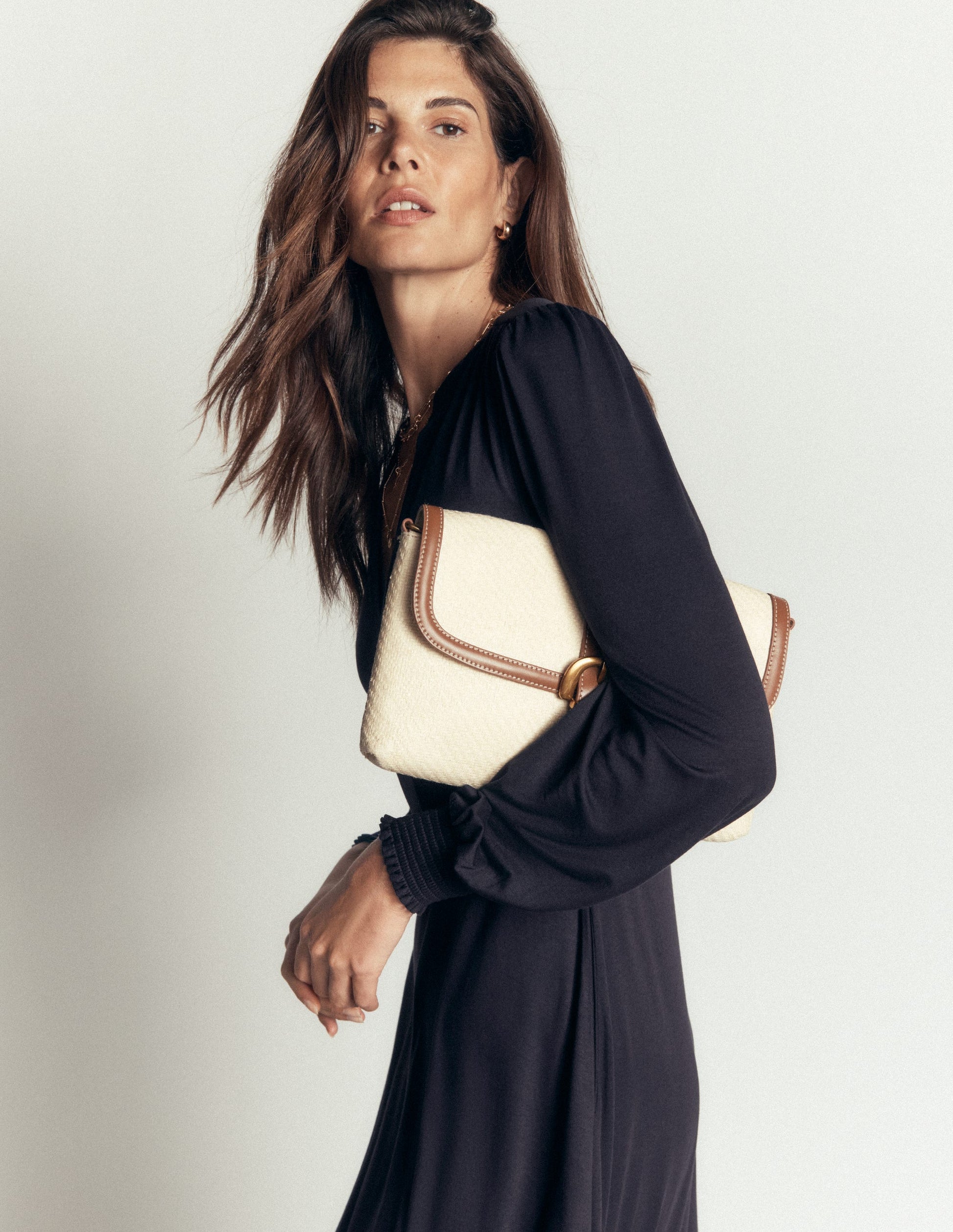 Georgia Jersey Midi Dress-Navy-5