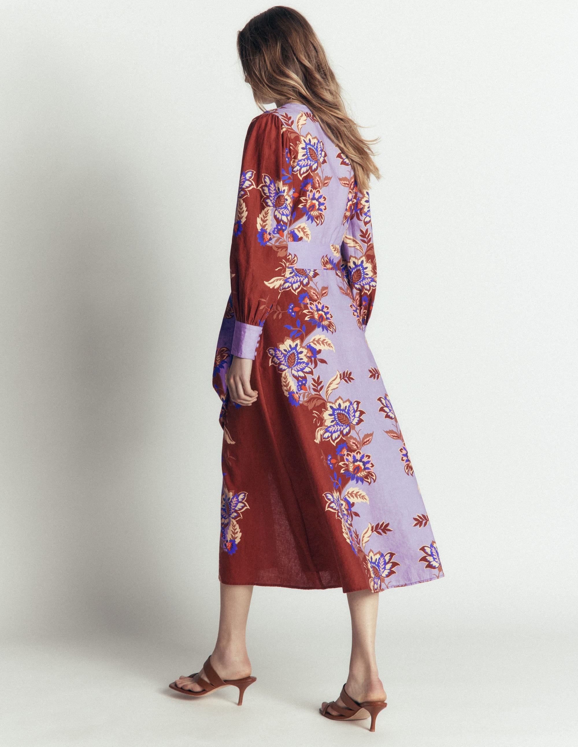 Blouson Sleeve Occasion Dress-Multi, Super Bloom - Image 3