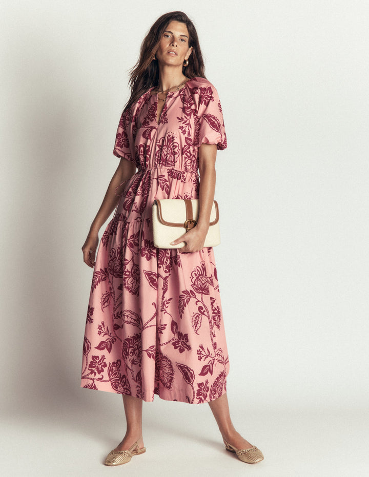 Draw Waist Cotton Dress