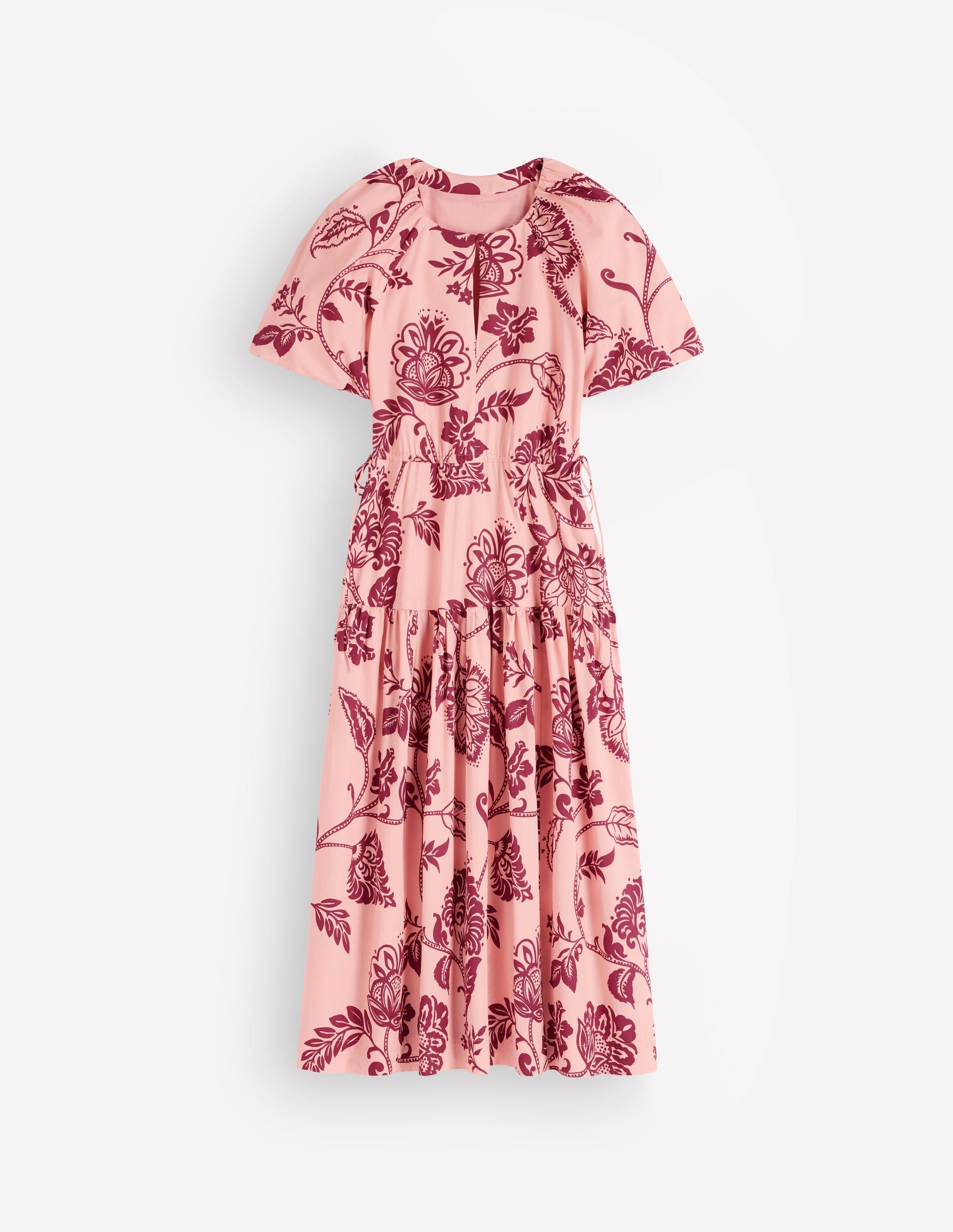 Draw Waist Fashion Dress-Chalf Pink, Planted Meadows-5