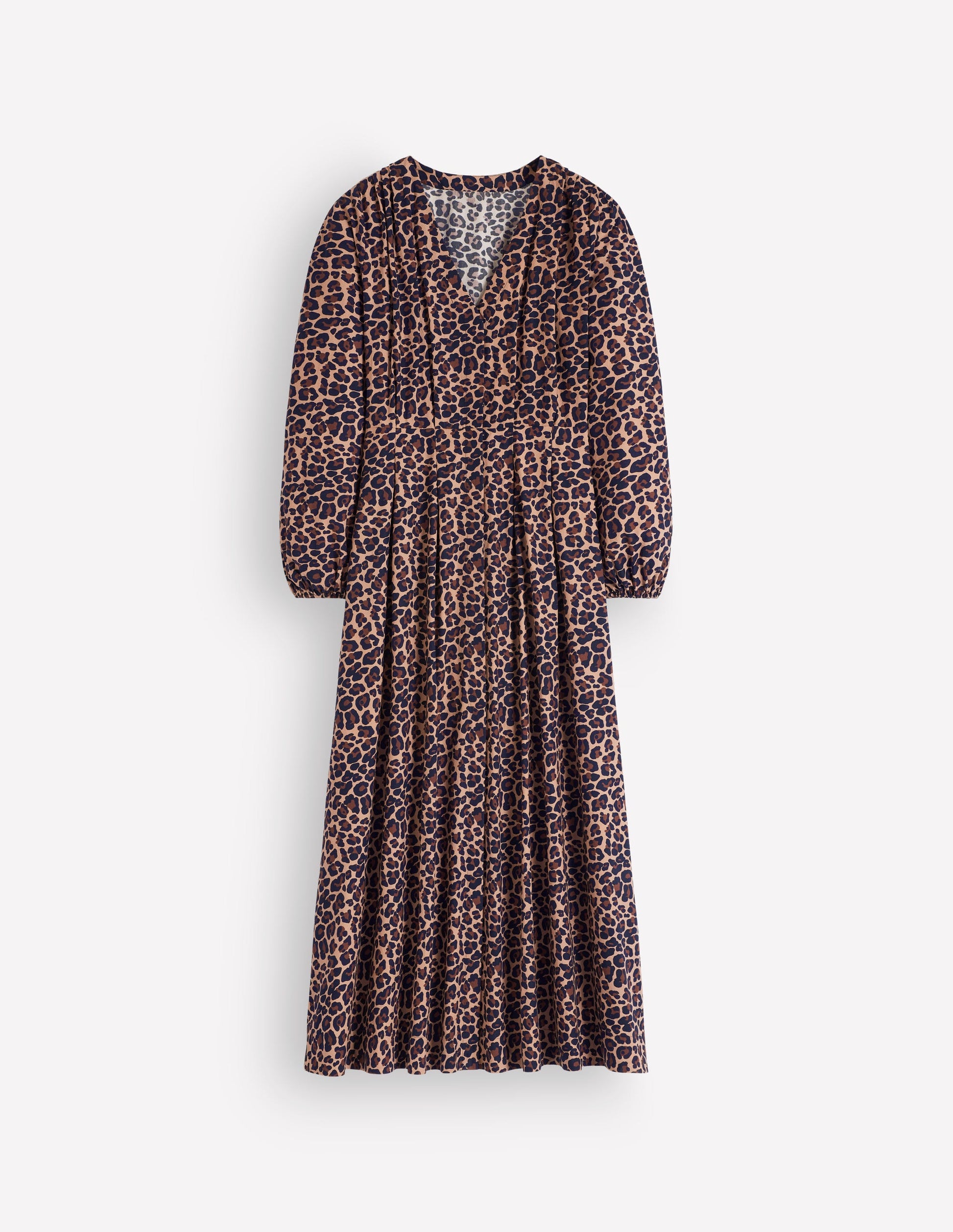 Nicola Cotton Midi Dress-Camel, Animal Fields-5