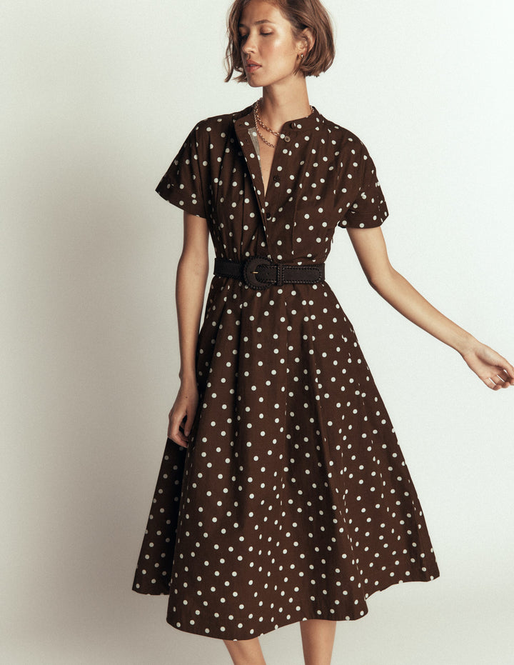 boden brown dress NWT Boden Notch Neck Jersey Midi Long Sleeve Brown Dress sz 10