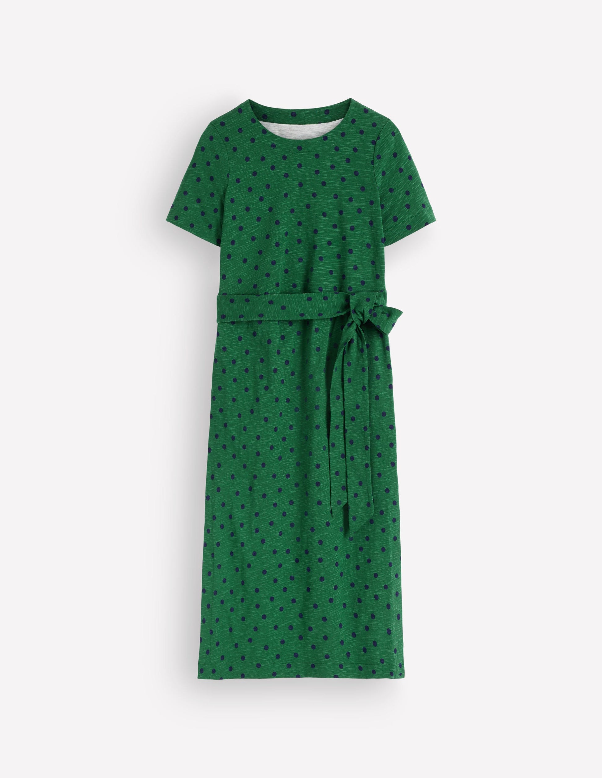 T-Shirt Jersey Midi Dress-Hunter Green, Boden Spot-6