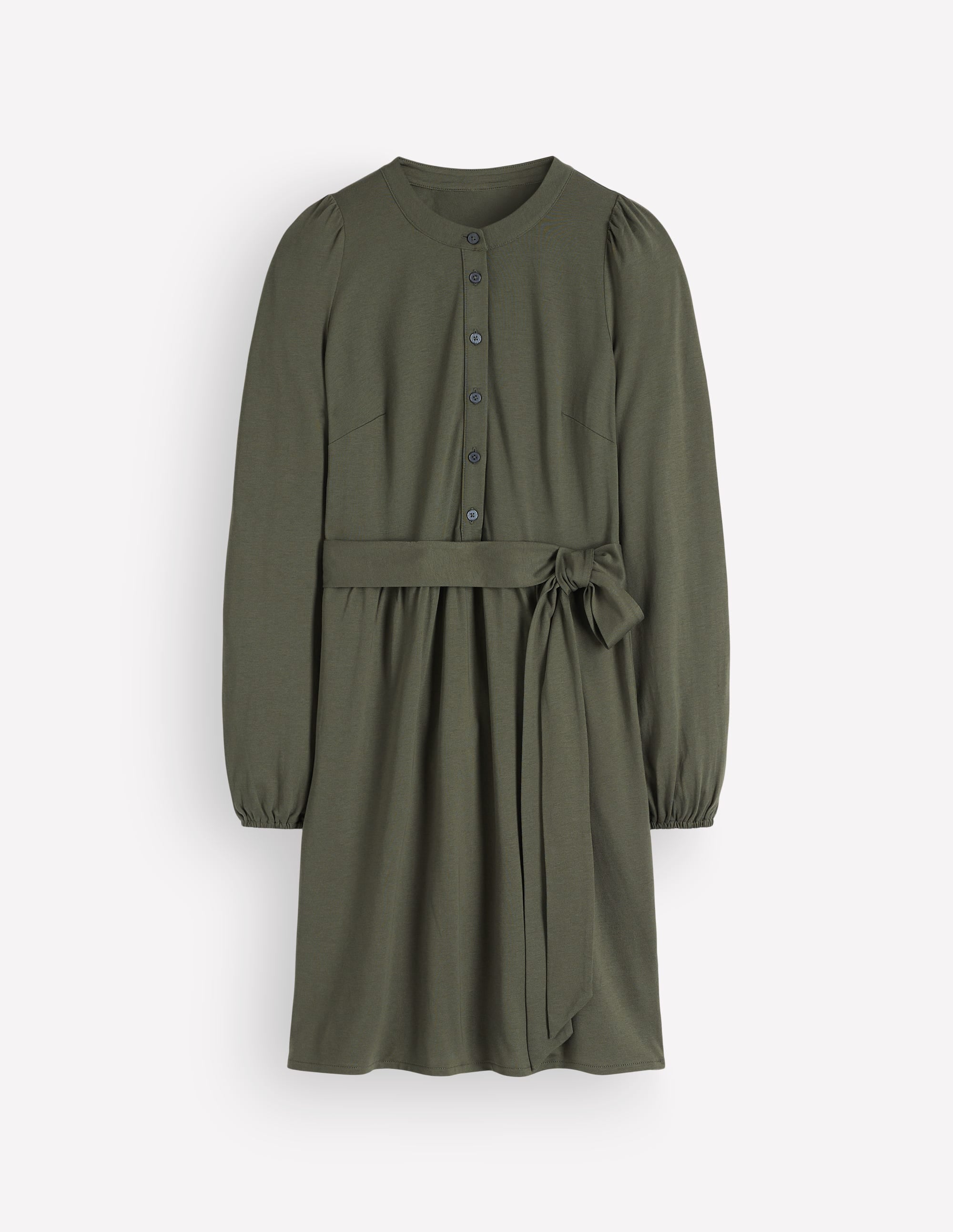 Adele Belted Jersey Dress-Chrome Green - Image 4
