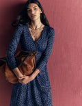 Briony Jersey Short Dress-Zodiac Purple, Leopard Fields