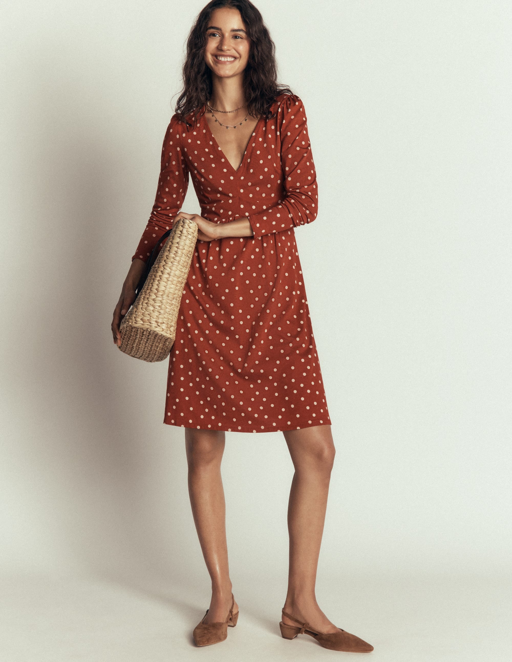 Briony Jersey Short Dress-Arabian Spice, Boden Spot - Image 1