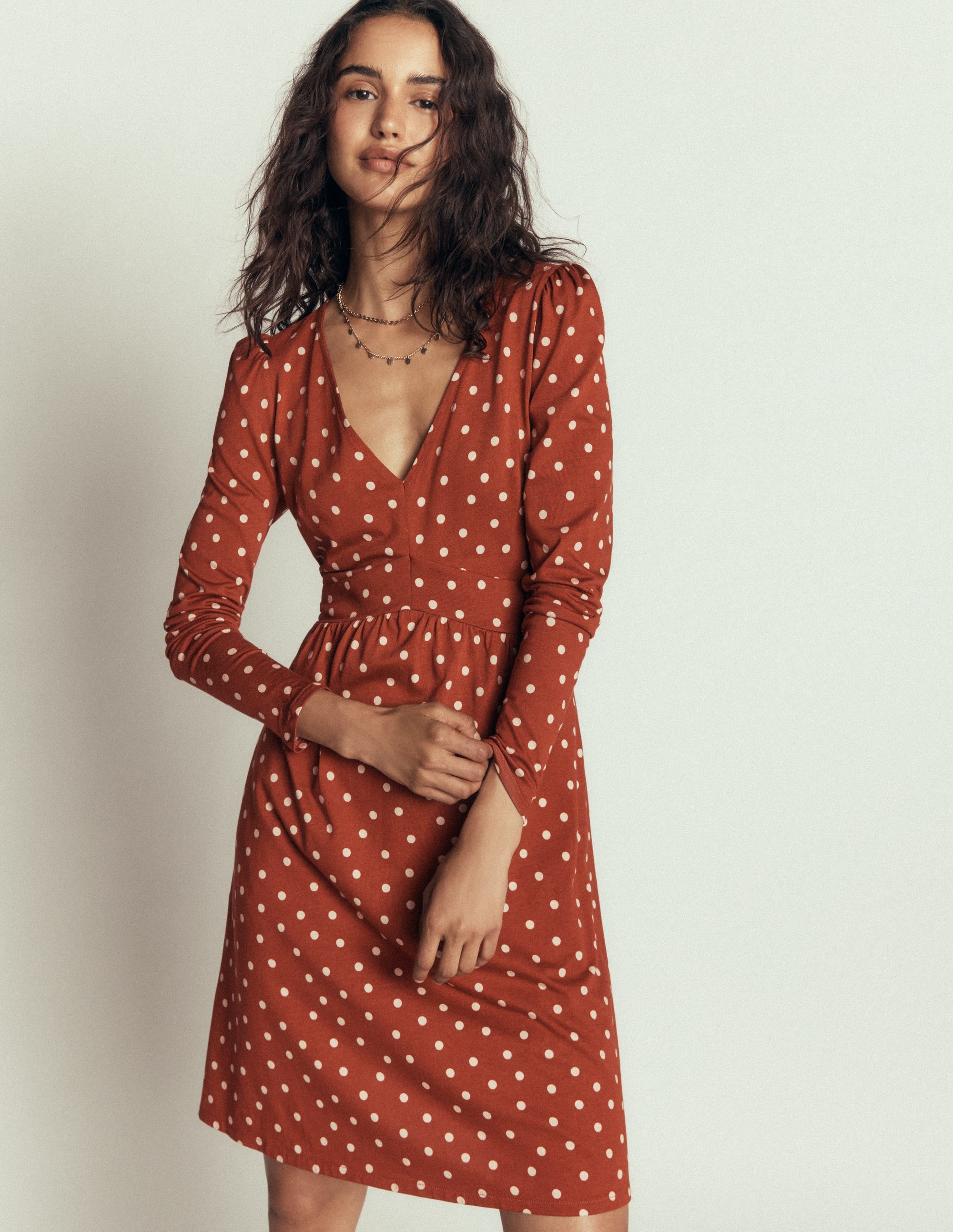 Briony Jersey Short Dress-Arabian Spice, Boden Spot - Image 4
