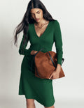 Briony Jersey Short Dress-Hunter Green