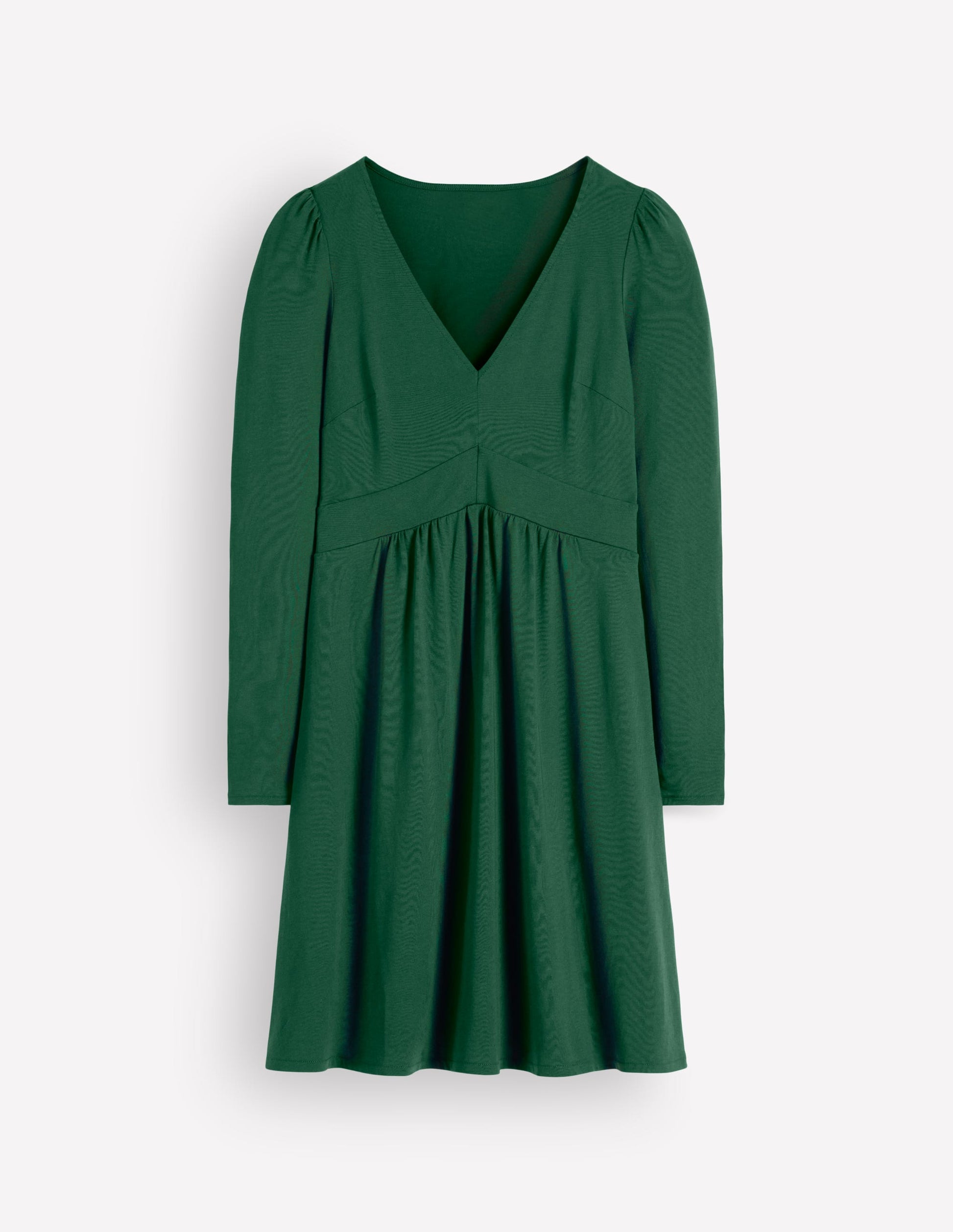 Briony Jersey Short Dress-Hunter Green-5