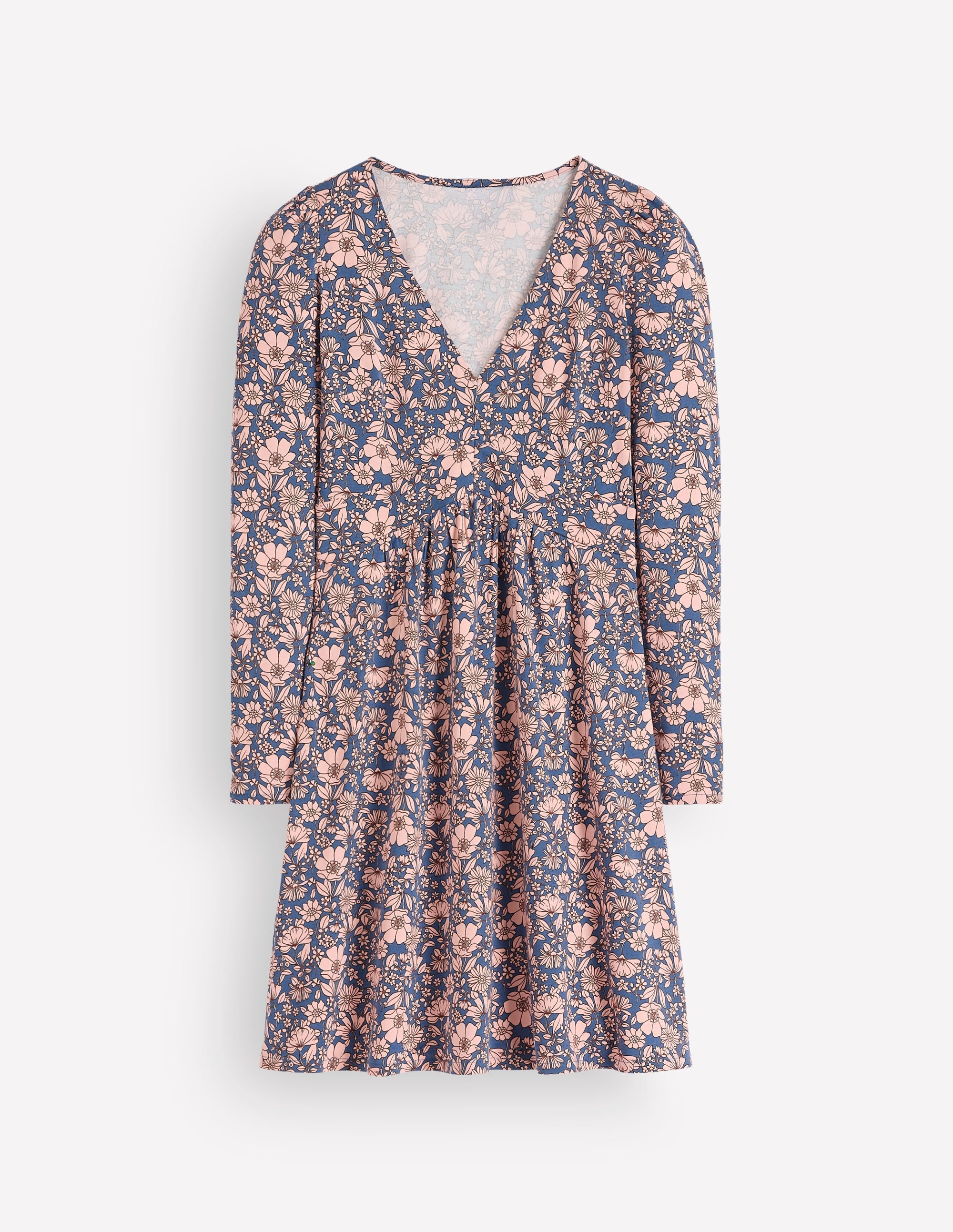 Briony Jersey Short Dress-Ballet Slipper, Floral Field - Image 6