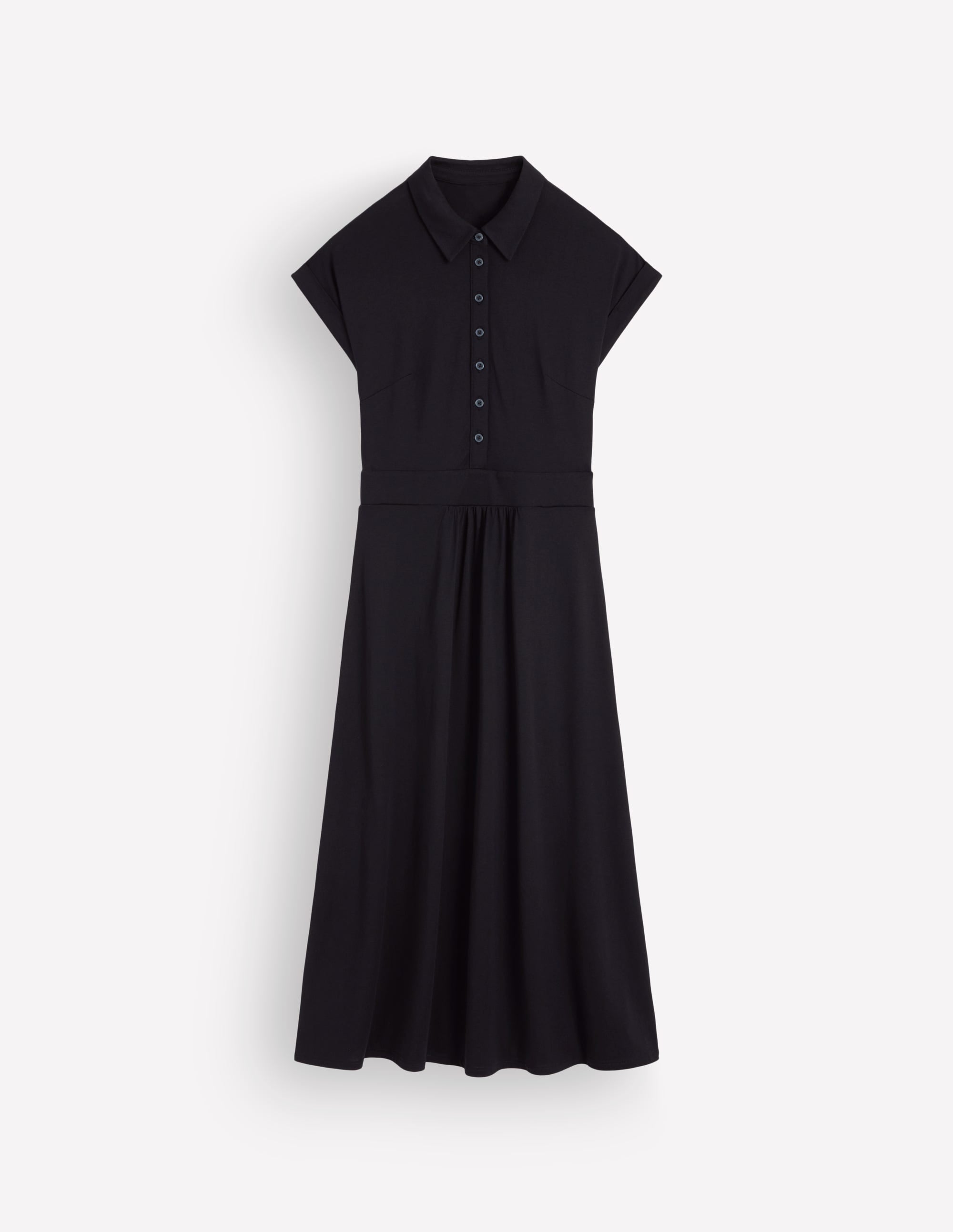Fae Jersey Shirt Dress-Black - Image 5