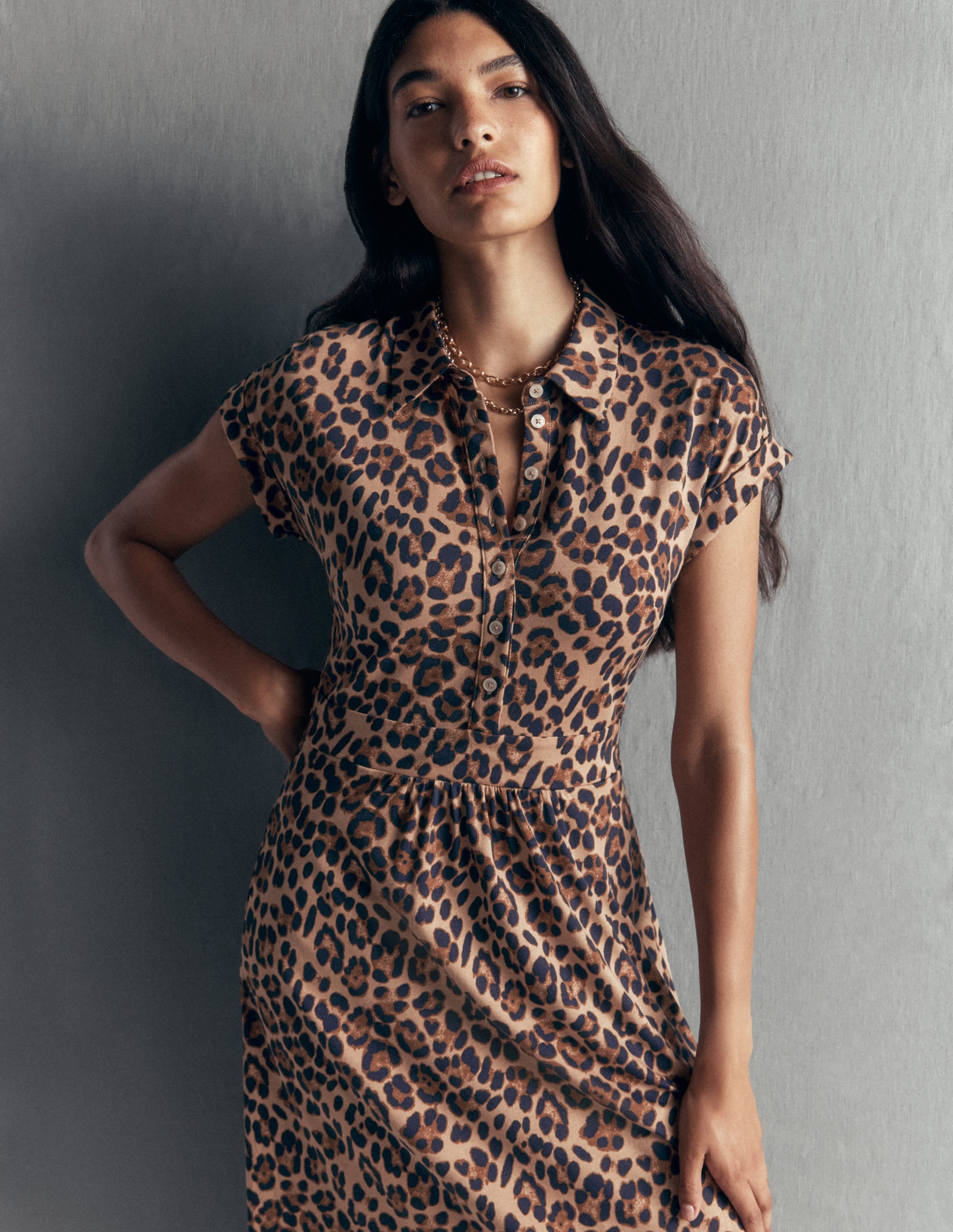 Fae Jersey Shirt Dress-Multi, Brushed Animal - Image 2