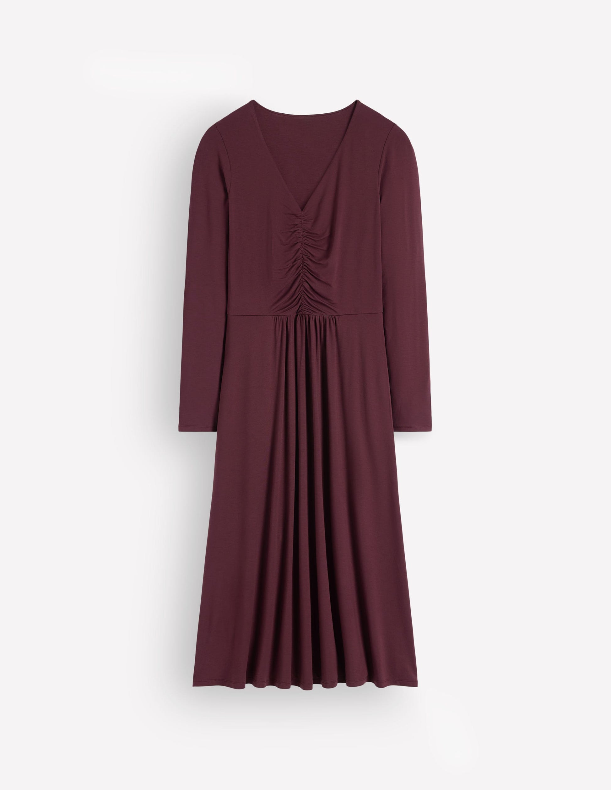 Jasmine Ruched Jersey Dress-Winetasting-6