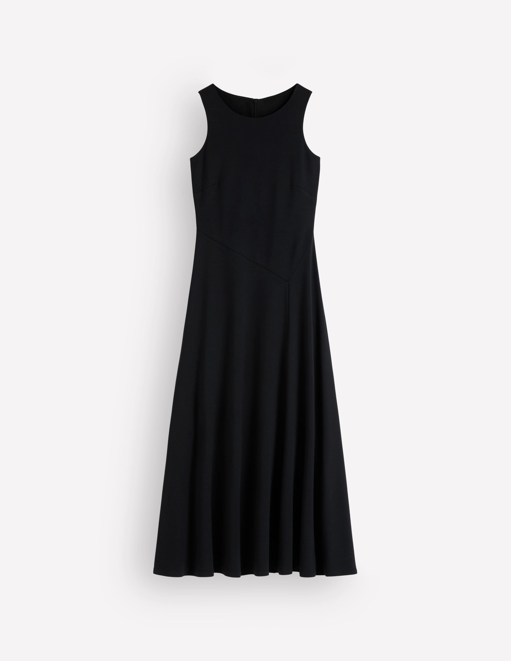 Asymetric Ponte Midi Dress-Black - Image 6