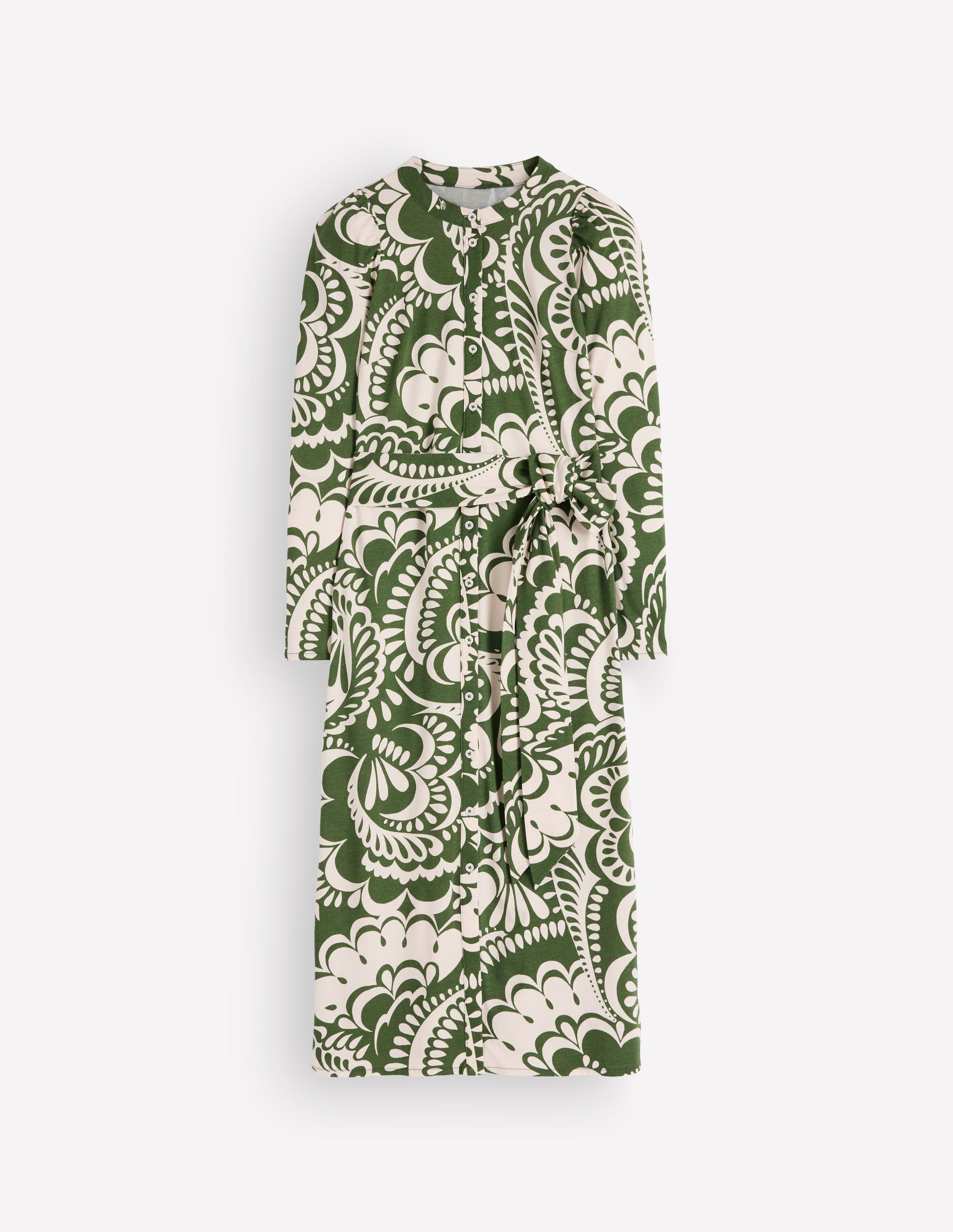 Honor Column Jersey Midi Dress-Chive, Flourishing Medley-7