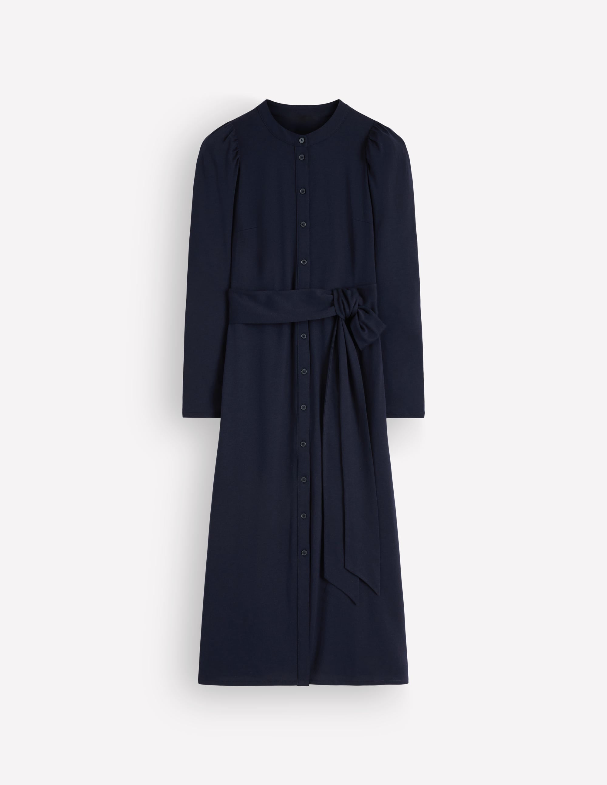 Honor Column Jersey Midi Dress-Navy - Image 6