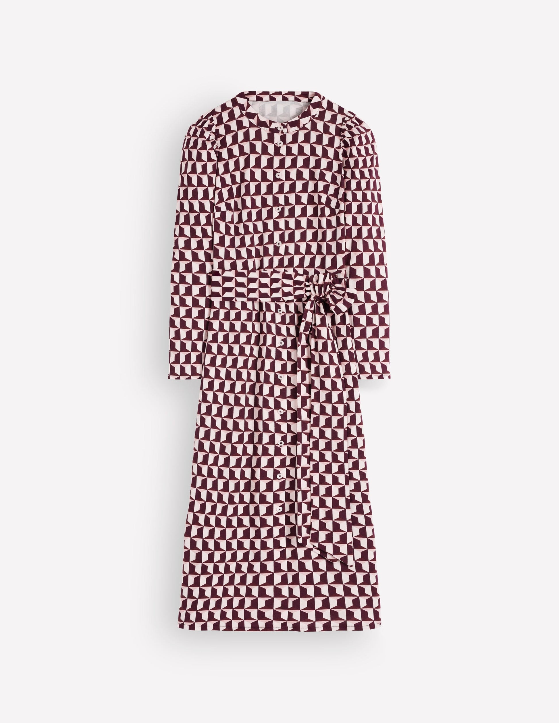 Honor Column Jersey Midi Dress-Deep Wisteria, Blocked Geo-7