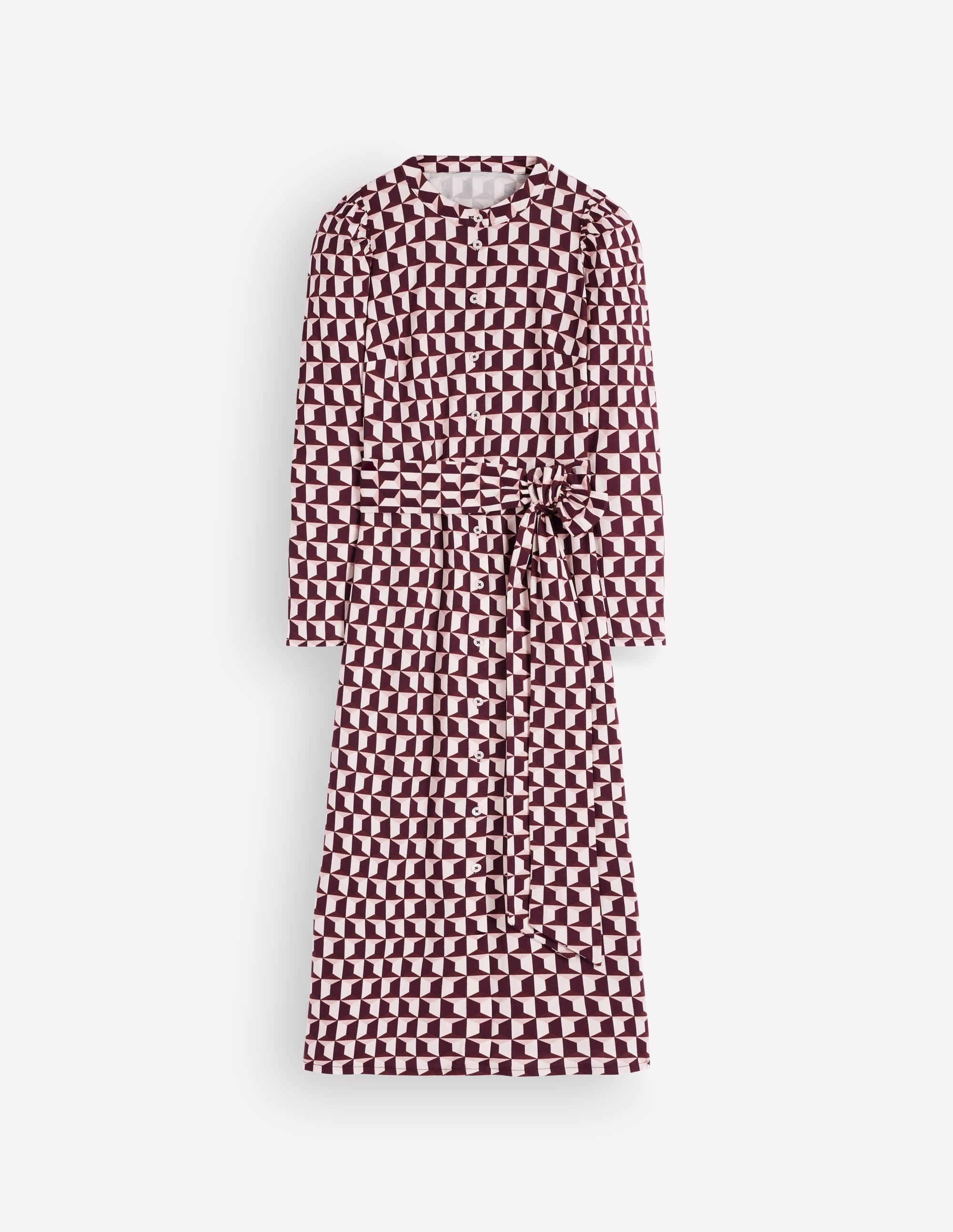 Honor Column Jersey Midi Dress-Deep Wisteria, Blocked Geo - Image 7