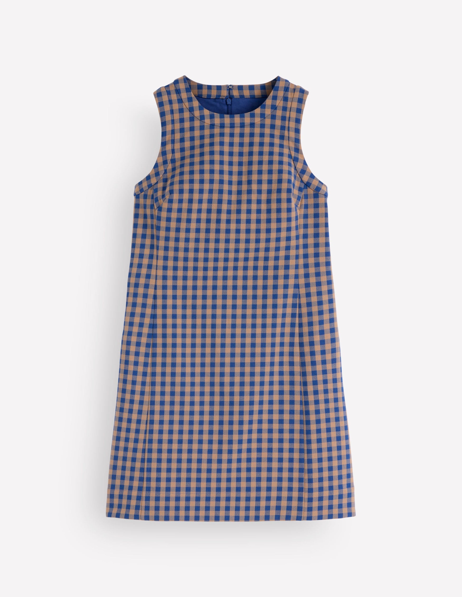 Lou Check Shift Dress-Camel, Blue Gingham-6