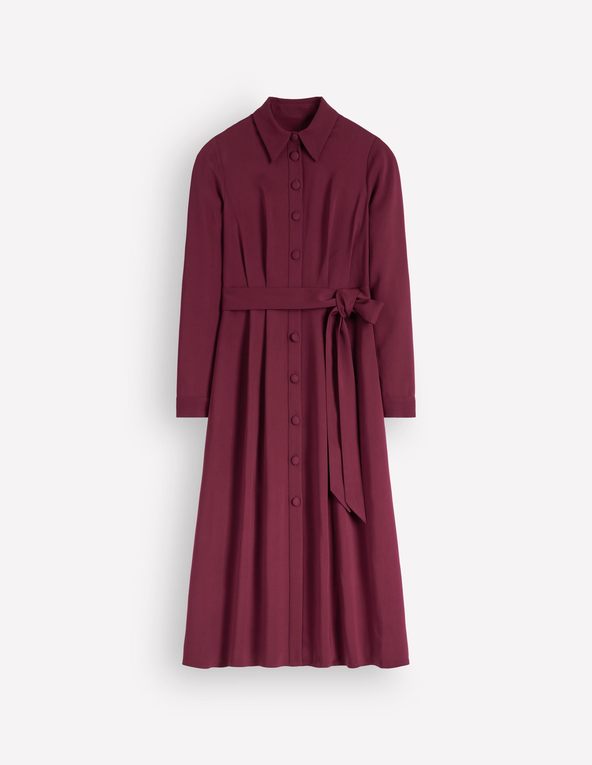 Kate Pleated Shirt Dress-Deep Wisteria - Image 6