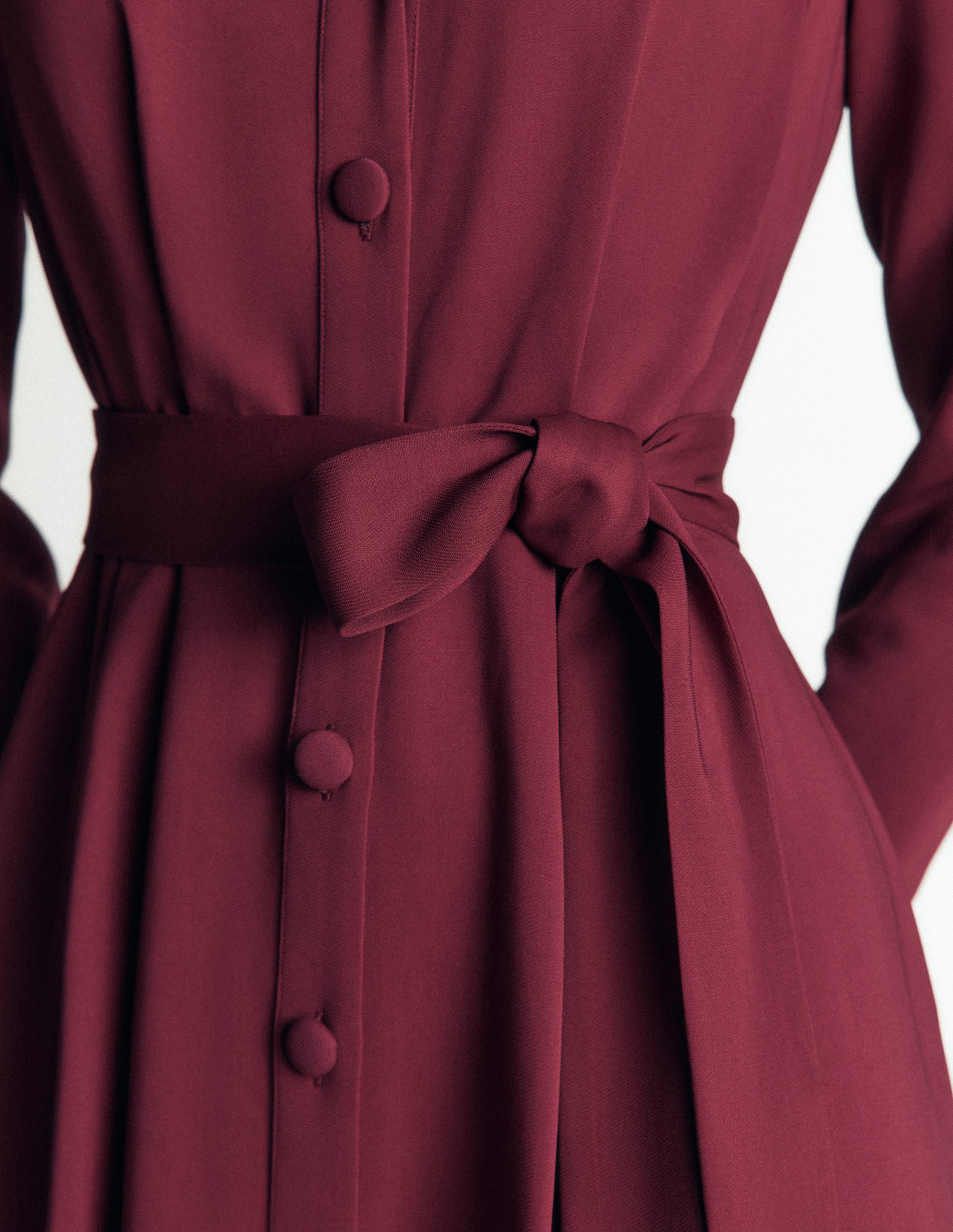 Kate Pleated Shirt Dress-Deep Wisteria - Image 2