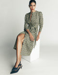 Louise Midi Shirt Dress-French Navy, Geo Party