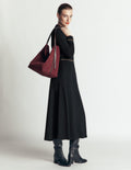 Etta Piping Detail Ponte Dress-Black, Camel